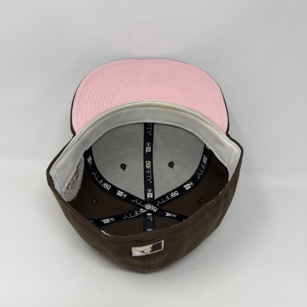 New Era Montreal Expos 59FIFTY Fitted Hat Brown Pink 35th Anniversary Size 7 1/2 - Picture 6 of 10